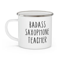 Badass Sax Teacher Enamel Mug