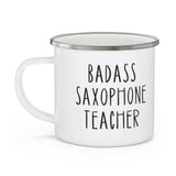Badass Sax Teacher Enamel Mug