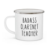 Badass Clarinet Teacher Enamel Mug
