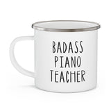 Badass Piano Teacher Enamel Mug
