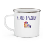 Piano Teacher with Keyboard Enamel Mug