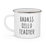 Badass Cello Teacher Enamel Mug
