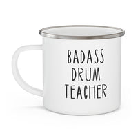 Badass Drum Teacher Enamel Mug
