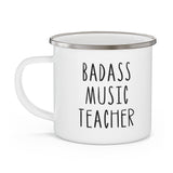 Badass Music Teacher Enamel Mug