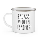 Badass Violin Teacher Enamel Mug