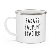 Badass Bagpipe Teacher Enamel Mug