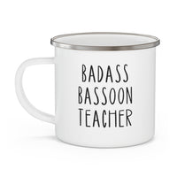 Badass Bassoon Teacher Enamel Mug