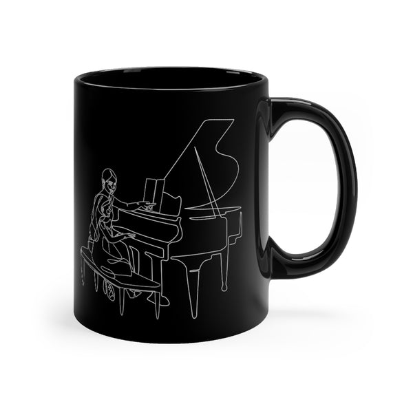 Piano Teacher Black Mug - Female