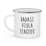 Badass Viola Teacher Enamel Mug