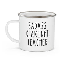 Badass Clarinet Teacher Enamel Mug